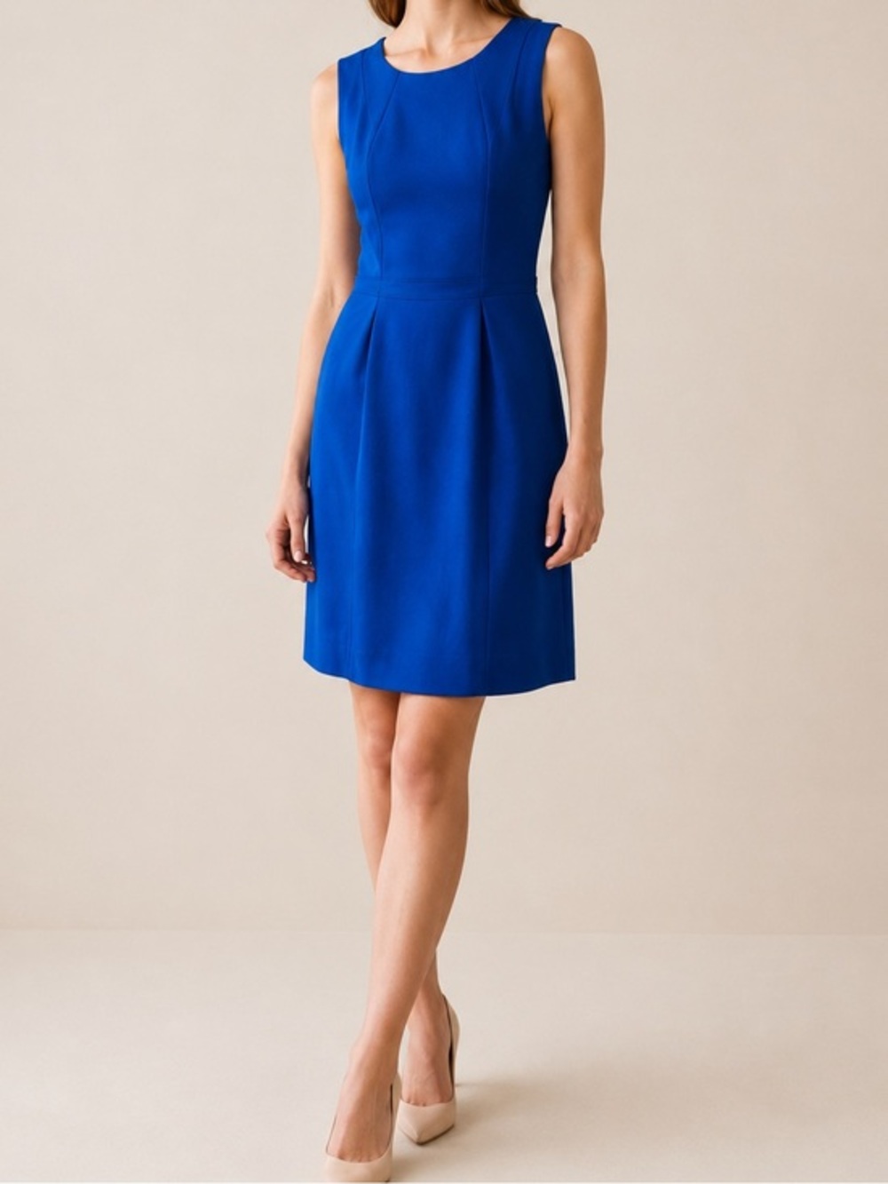 Diane von Furstenberg Royal Blue Carpreena Sleeveless Career Career Mini Dress